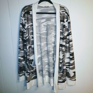 🆕 Sweet Romeo Plus 2X Camo Thermal Cardigan Top